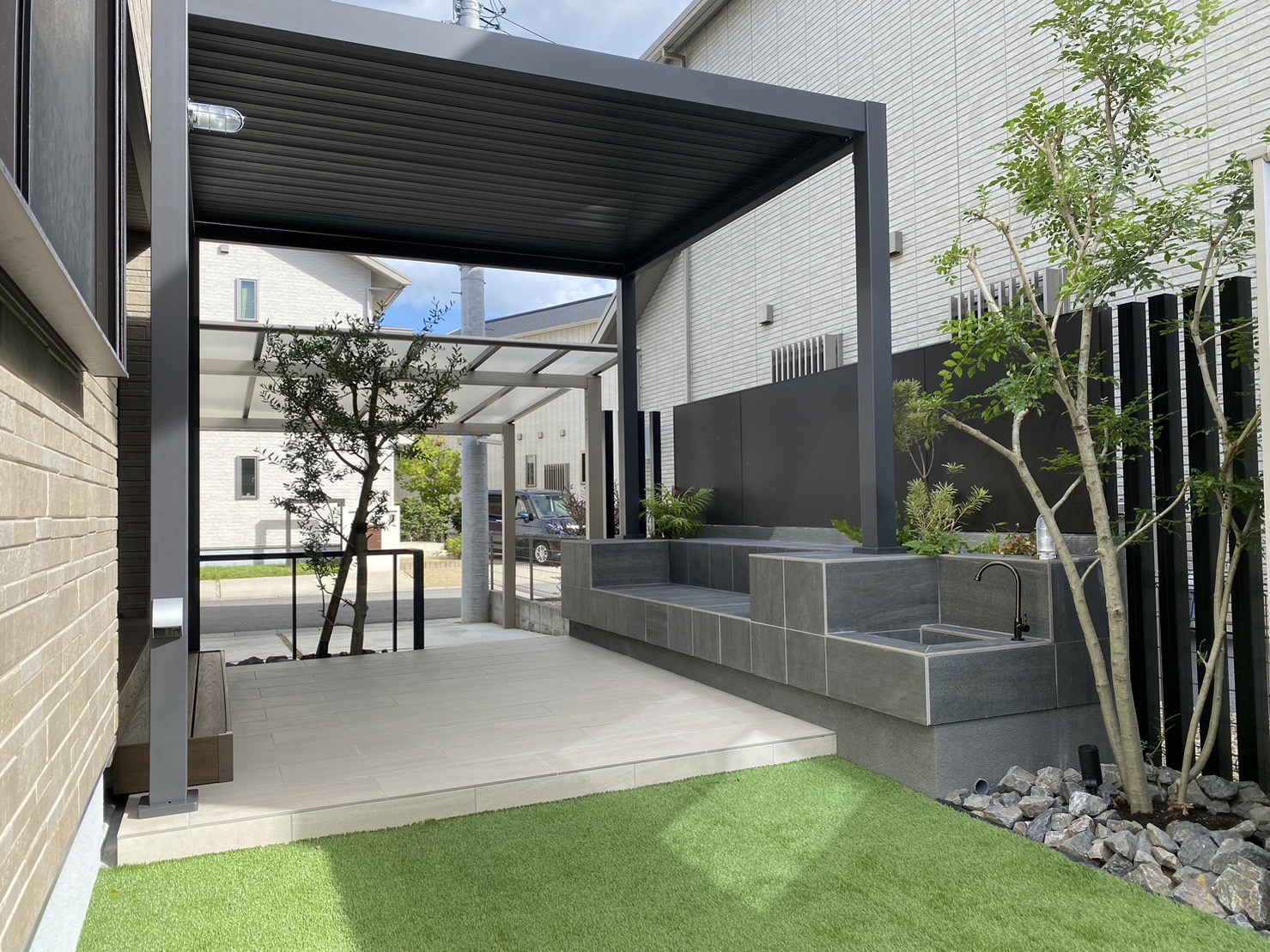 三重県,アポア,外構,ベンチ