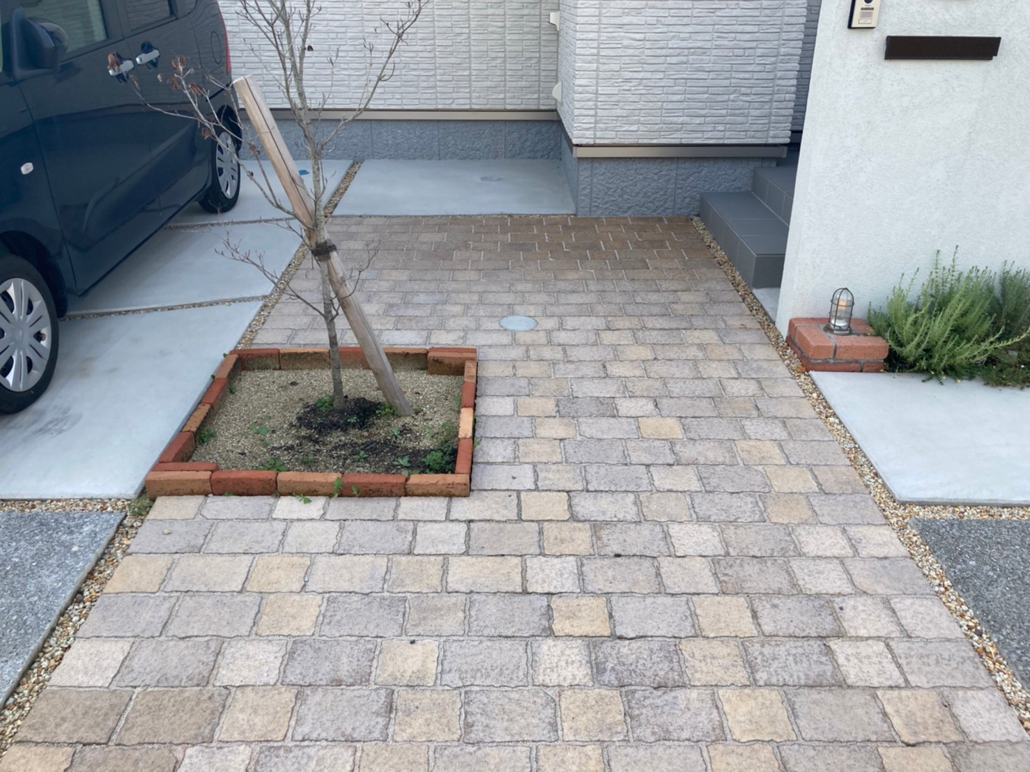 三重県,アポア,外構,石畳